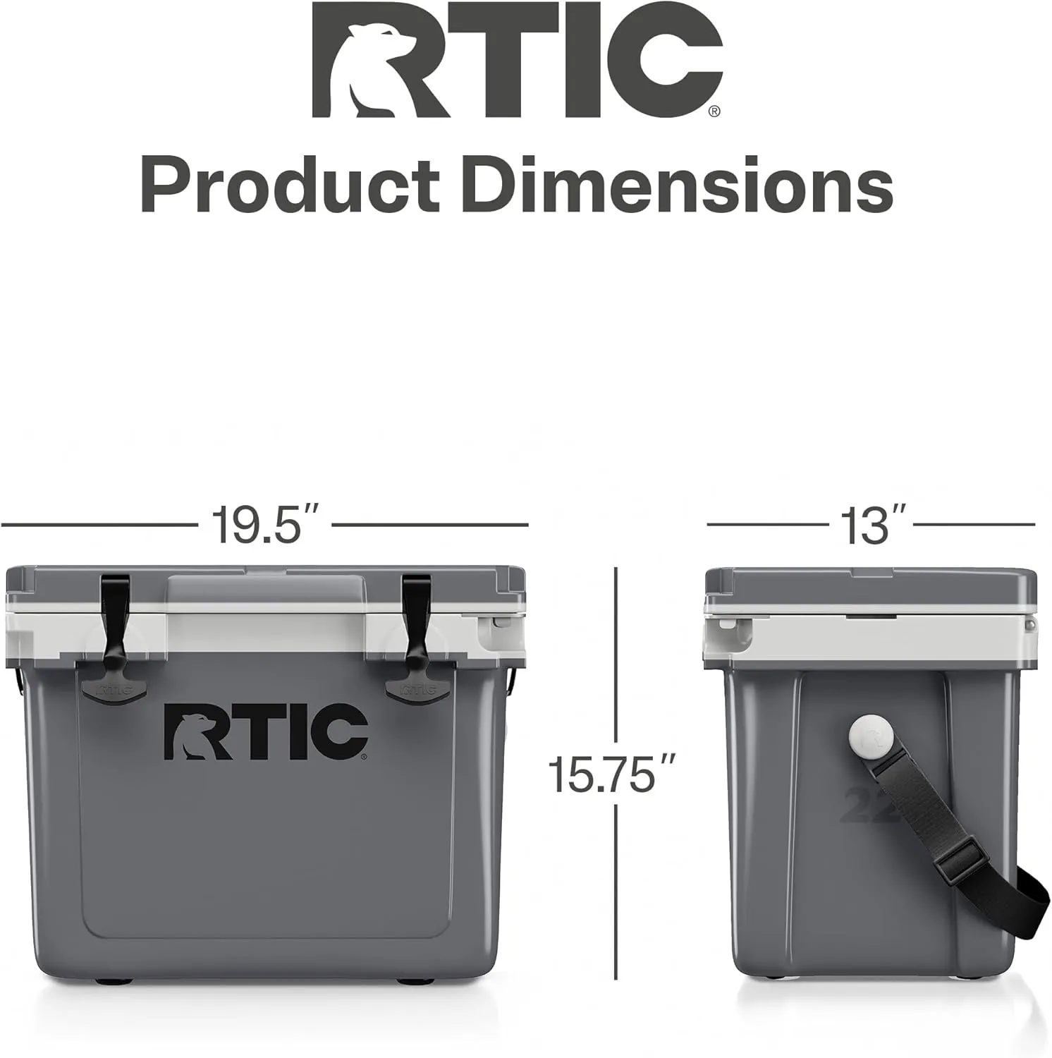 RTIC Ultra-Light 22 Quart Hard Cooler Insulated Portable Ice Chest Box for Drink, Beverage, Beach, Camping, Picnic, Fishing, Boat, Barbecue, 30% Lighter Than Rotomolded Coolers