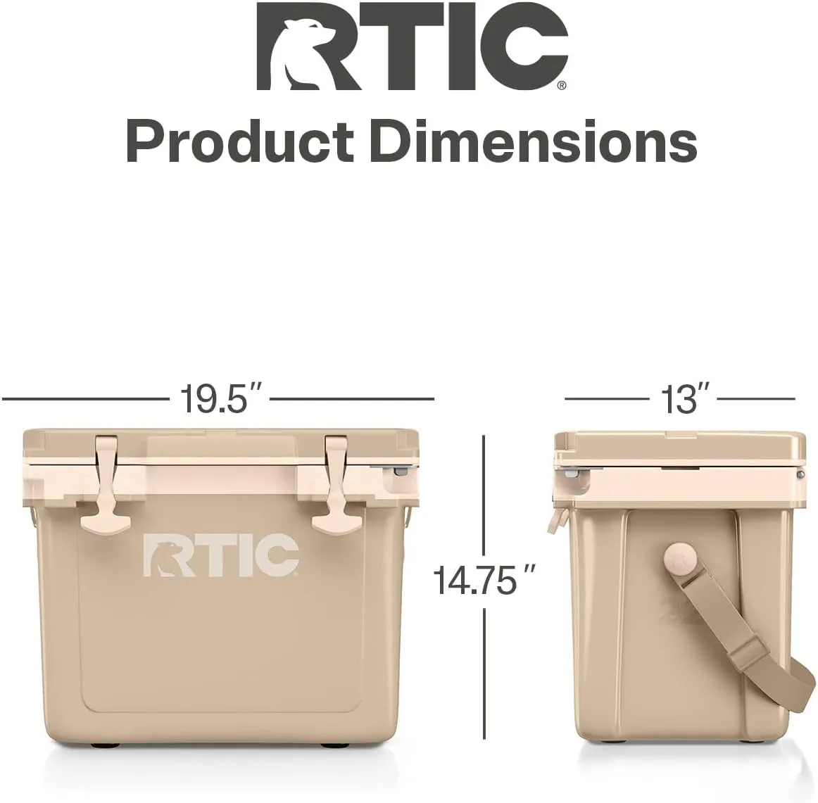 RTIC Ultra-Light 22 Quart Hard Cooler Insulated Portable Ice Chest Box for Drink, Beverage, Beach, Camping, Picnic, Fishing, Boat, Barbecue, 30% Lighter Than Rotomolded Coolers