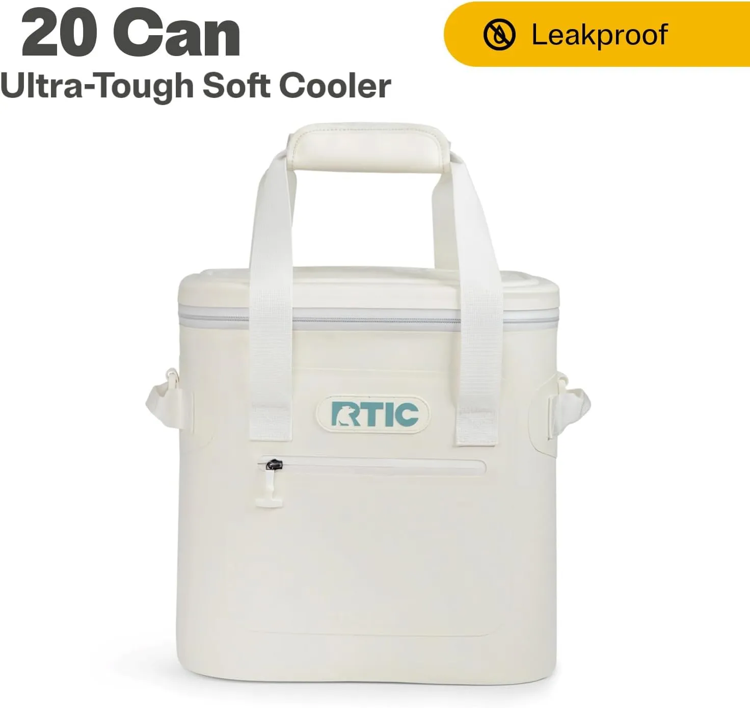 RTIC Ultra-Tough Soft Cooler 20 Can, Insulated Bag Portable Ice Chest Box for Lunch, Beach, Drink, Beverage, Travel, Camping, Picnic, Car, Trips, Floating Cooler Leak-Proof with Zipper