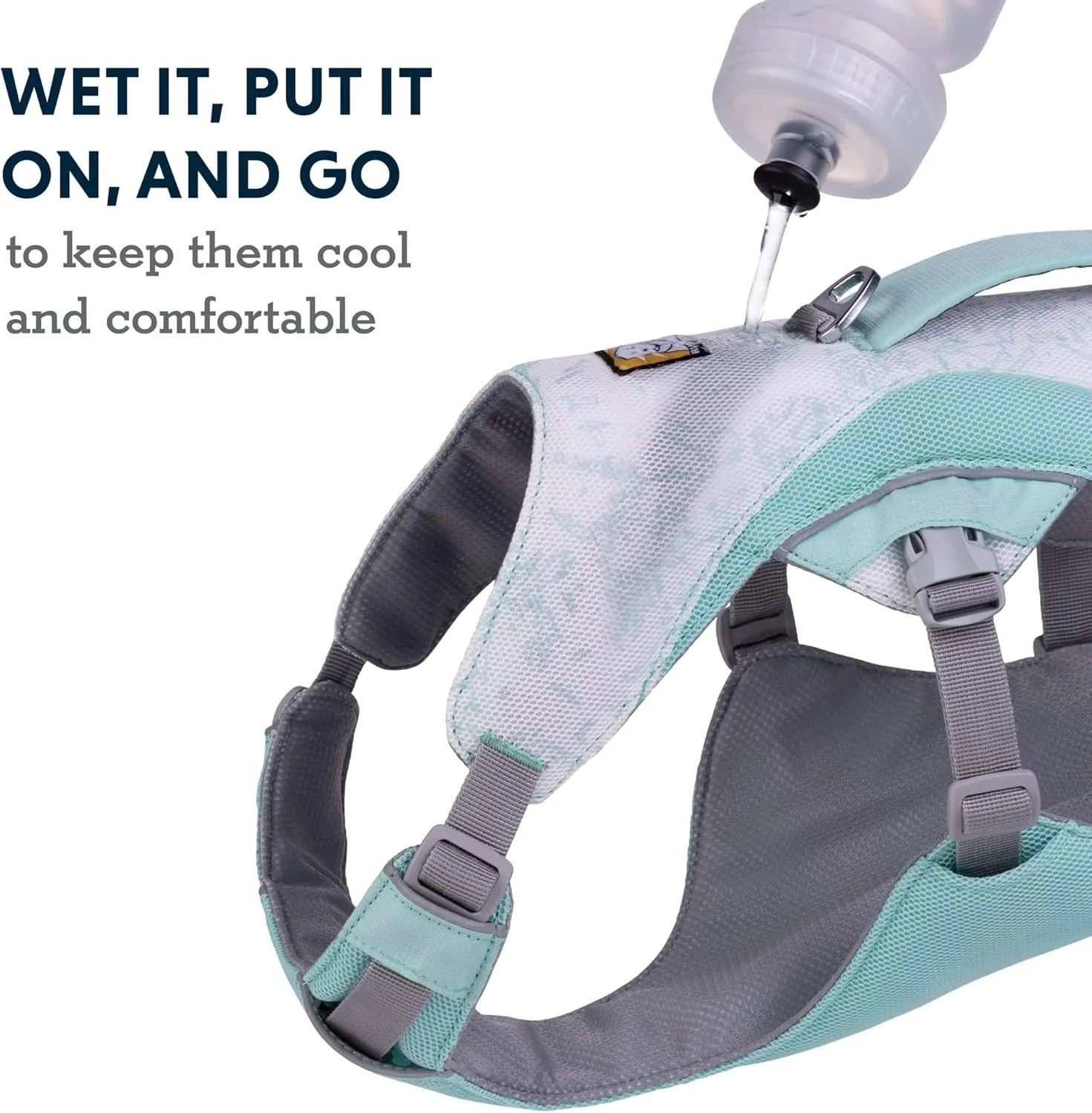 Ruffwear, Swamp Cooler Dog Harness, Lightweight with Evaporative Cooling for Hot Weather, Sage Green, Small