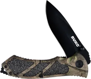 RUKO RUK0061 Folding Knife with WX-3D Camouflage Handle, 8"