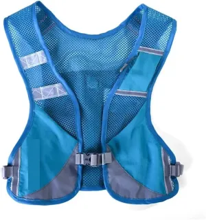 Running Vest Reflective Night Running Vest Backpack Harness Water Bottle Trail Running Marathon Hiking Hydration Backpack Pack Bags for Running (Blue1 )