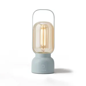 Rynx | Artin-X Retro Wireless Lantern Table Lamp, 40 Hours Long-lasting Dimming Night Light, Small Rechargeable Battery-powered Light for Cruise Nightstand Travel Camping Decoration Gift - Blue