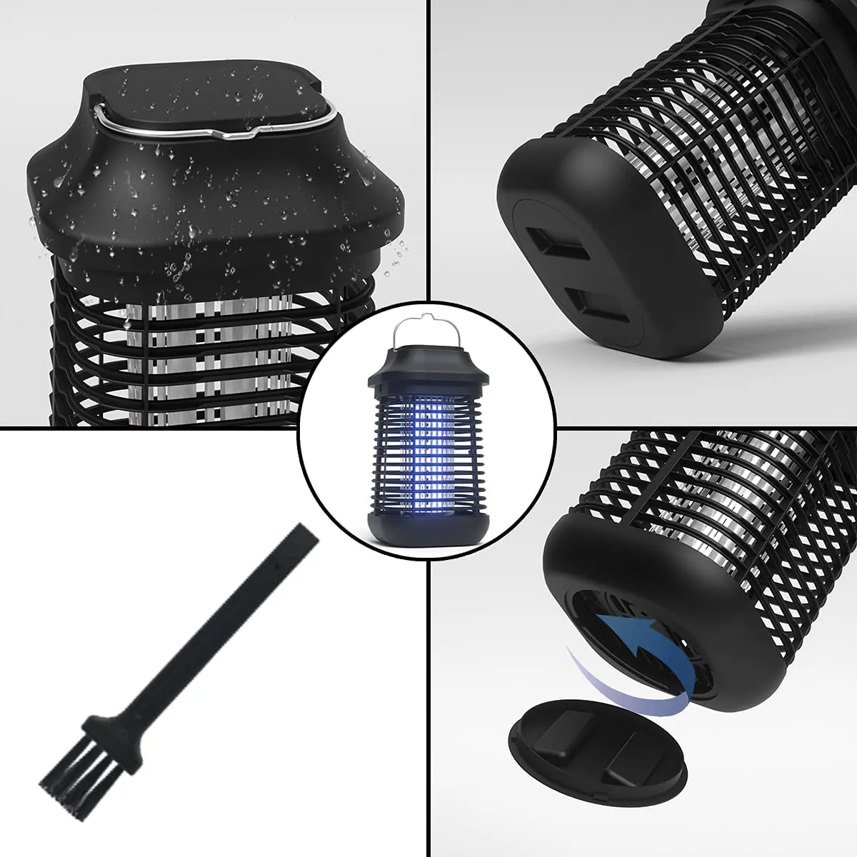 Rynx | Bug Zapper Outdoor/Indoor, 4200V High Performance Waterproof Electronic Mosquito Killer, 15W UVA Mosquito Lamp Bulb, Fly Traps Patio Insect Killer, Catcher Killer for Home, Kitchen, Backyard, Camping