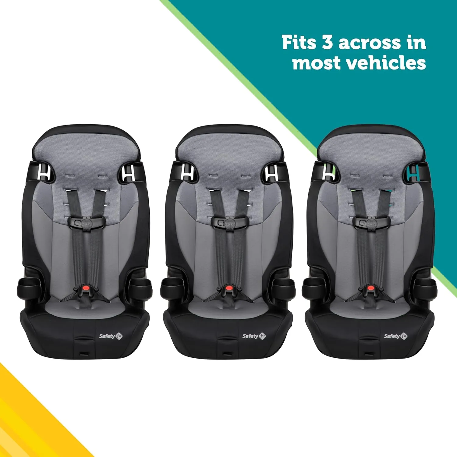 Safety 1st Grand 2-in-1 Booster Car Seat, Forward Facing Car Seat with Harness, High Back Booster Seat for Car, 30-65 Pounds and Belt-Positioning Booster, Car Seats, 40-100 Pounds, Capri Teal