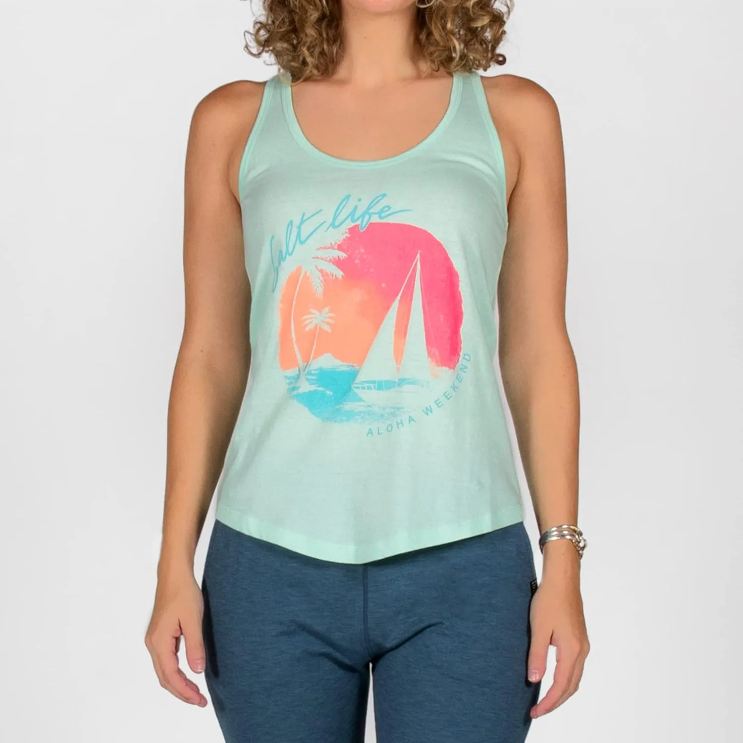 Salt Life Women's Sailboat Island Racerback Tank