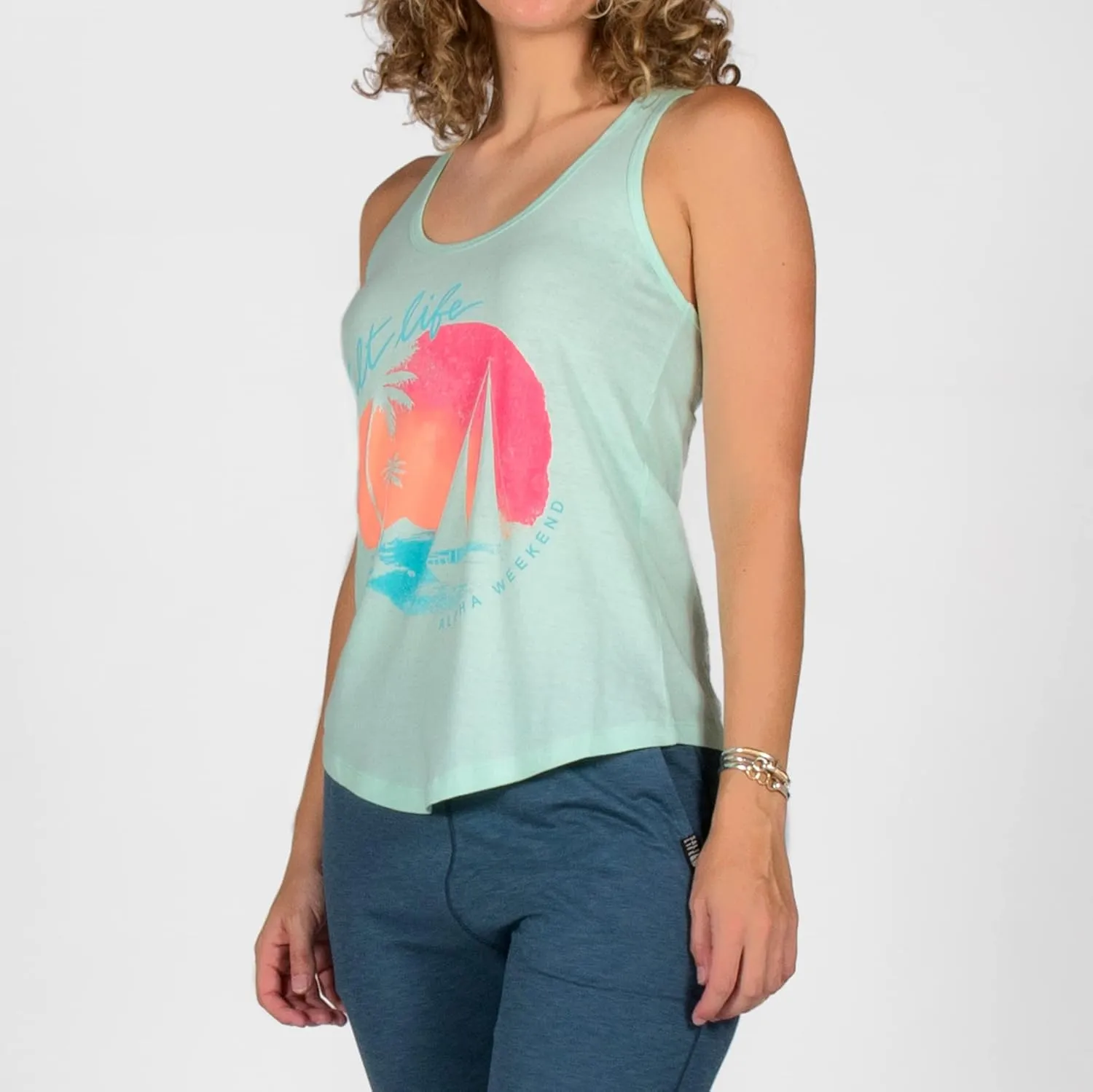 Salt Life Women's Sailboat Island Racerback Tank