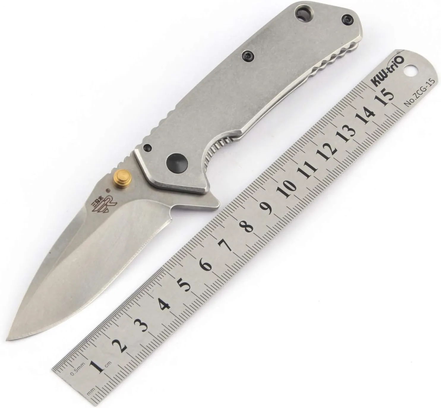Sanrenmu 7056LUC Line Lock 8Cr14Mov Blade 3Cr14N Handle Folding Knife