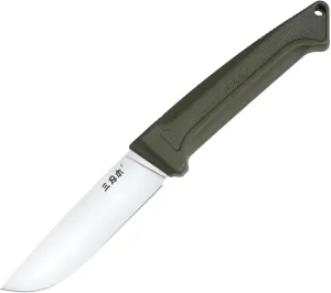 Sanrenmu Fixed Blade Knife with Sheath 3.73" 12C27 Steel Blade PA66 GF Handle S708 Compact Knife for Outdoor Camping (Green)