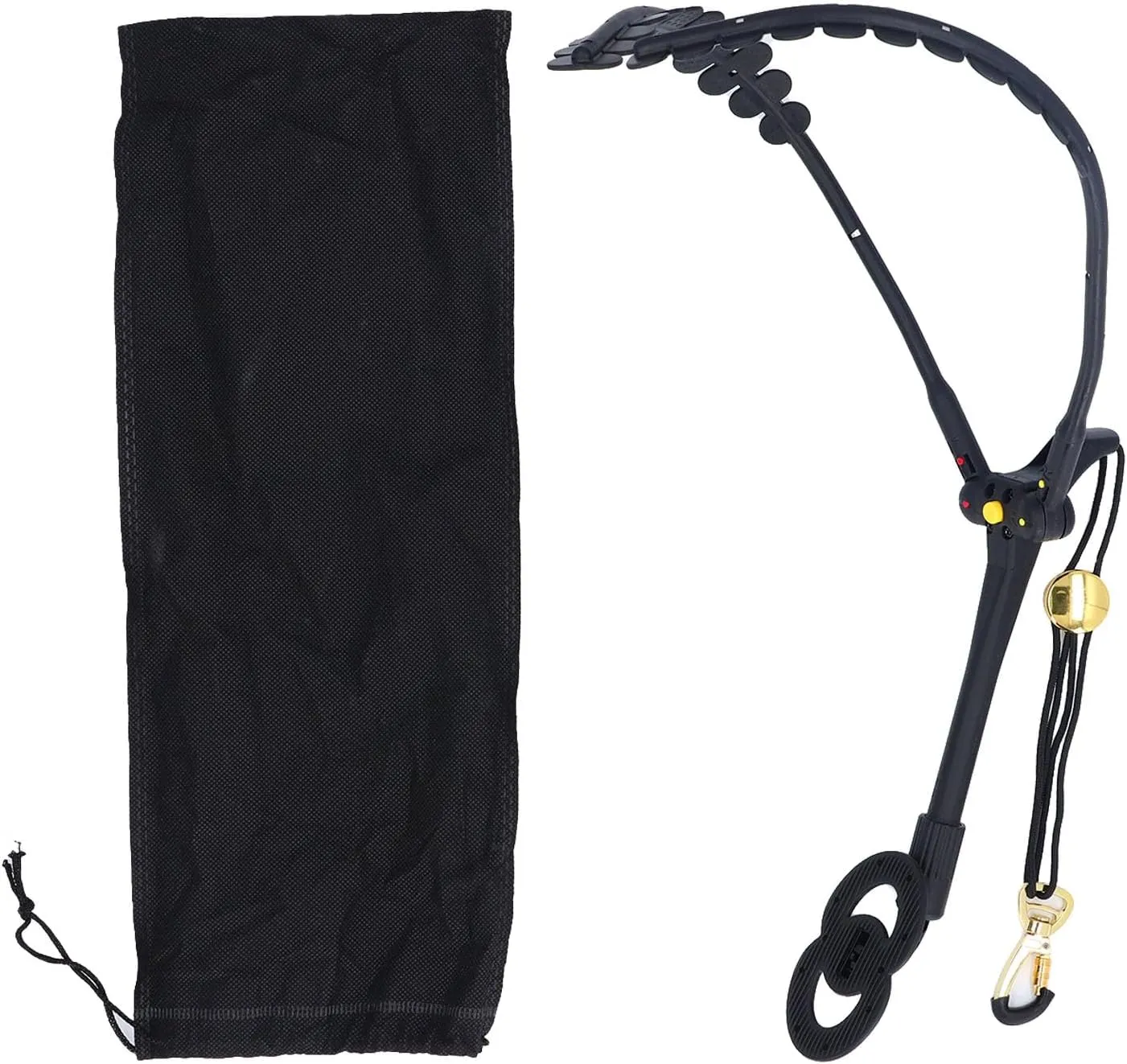 Saxophone Harness, Adjustable, Double Shoulder Strap with Metal Beam & Wide Bottom Support, High Load Bearing Capacity, for Saxophone, Flute, etc.