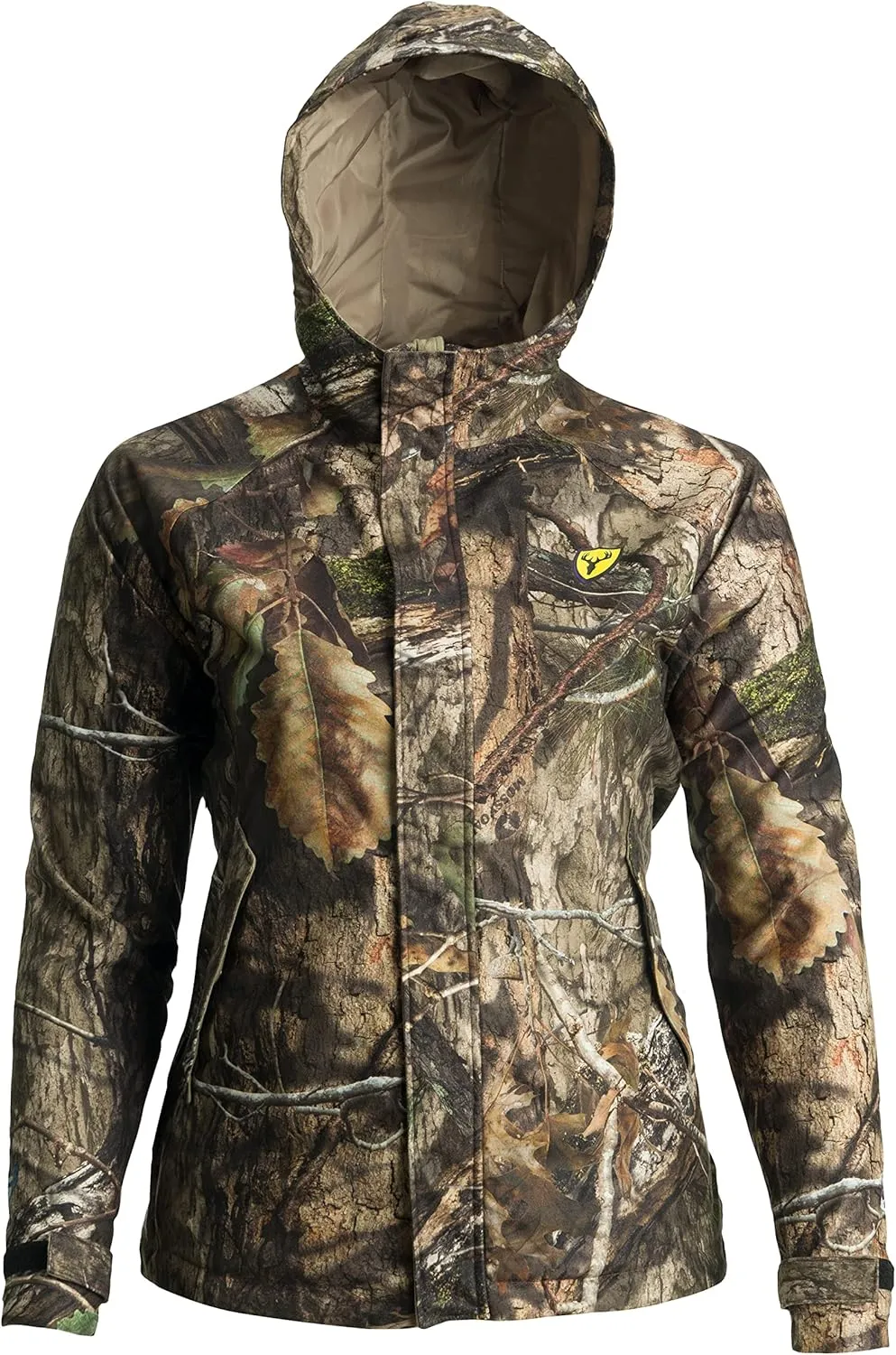 SCENTBLOCKER Blocker Outdoors Sola Drencher Women's Lightweight Breathable Waterproof Hooded Camo Hunting Jacket
