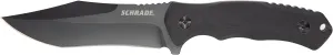 Schrade 1136030 10in Stainless Steel Fixed Blade Knife with 4.75in Drop Point Blade and G-10 Handle for Outdoor Survival, Camping and EDC,Black