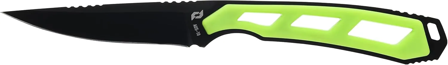Schrade Delta Class Isolate Caper Fixed Blade 7.5in with 3in AUS-10 Steel Blade and Non-Slip Grip for Hunting
