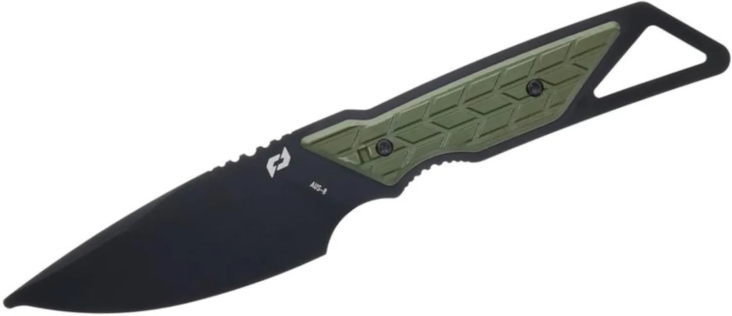 Schrade Delta Class Outback Fixed Blade with 3CR13 Steel Black Oxide Blade for Outdoor Survival