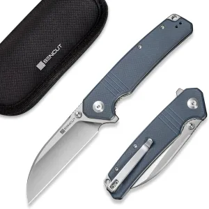 SENCUT Awassi Folding Pocket Knife, EDC Knife with 3.46'' 9Cr18MoV Blade & G10 Handle, Gift for Men Women Camping Hiking S24065-2 (Blue)