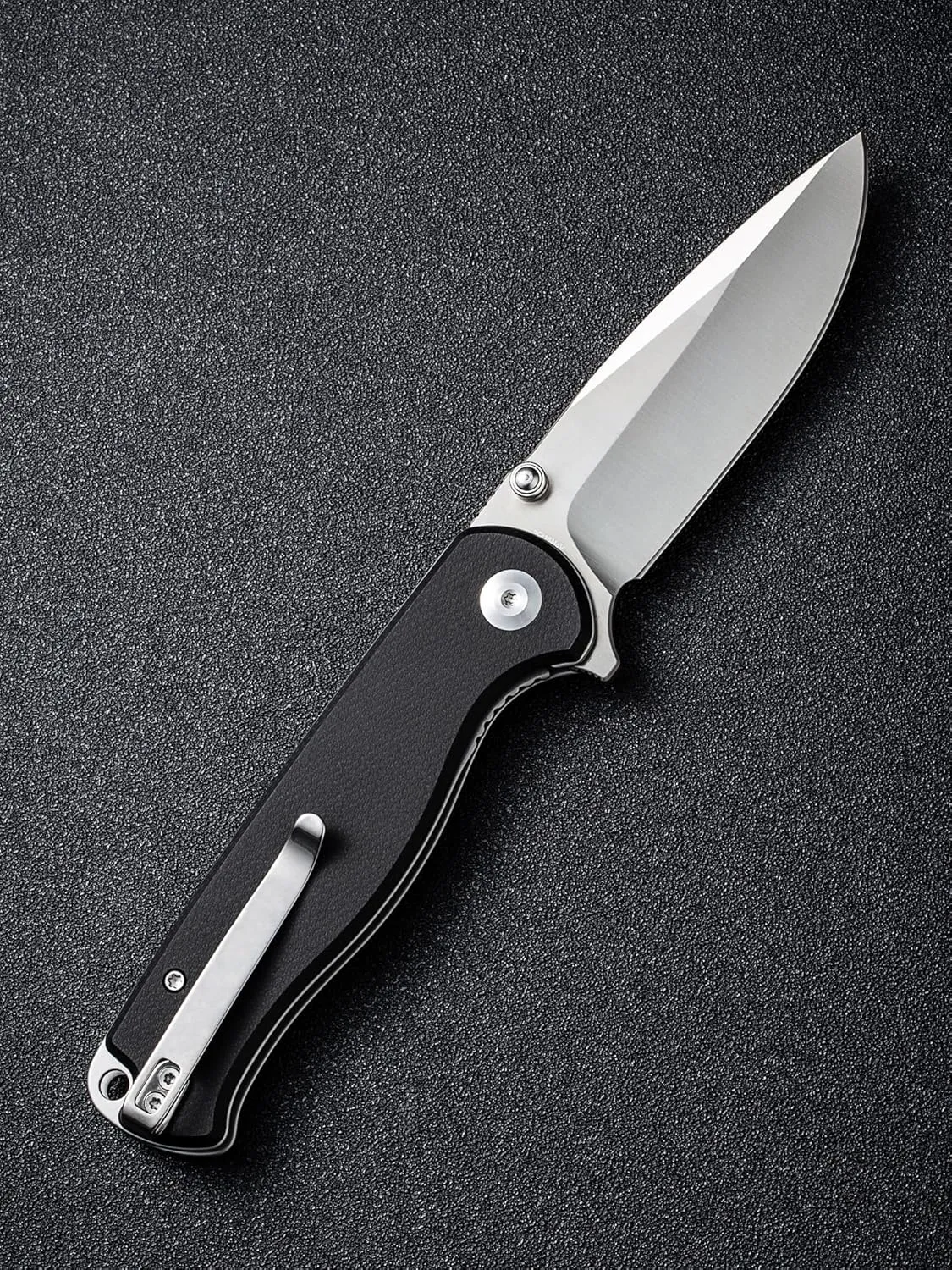 SENCUT Errant Pocket Knife, Camping Folding Knife with Micarta Handle and 3.45" 9Cr18MoV Blade, EDC Knife for Outdoor Work S23054B-3(Black)