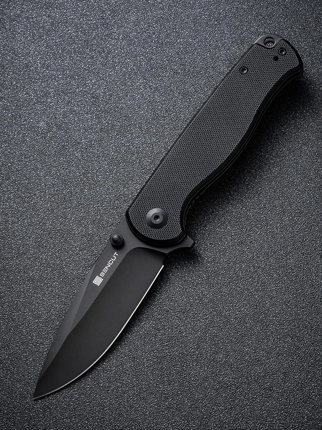 SENCUT Errant Pocket Knife, Camping Pocket Knife with G10 Handle and 3.45" 9Cr18MoV Blade, EDC Knife for Outdoor Work S23054B-1(Black)