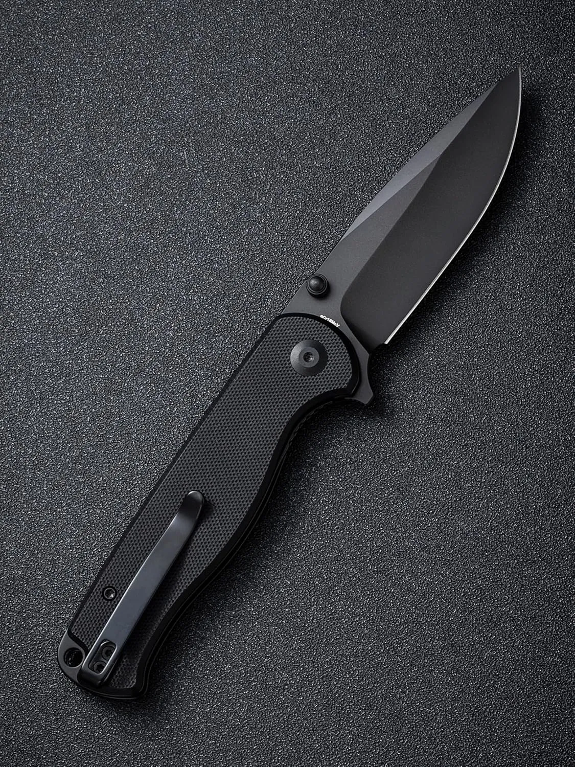 SENCUT Errant Pocket Knife, Camping Pocket Knife with G10 Handle and 3.45" 9Cr18MoV Blade, EDC Knife for Outdoor Work S23054B-1(Black)