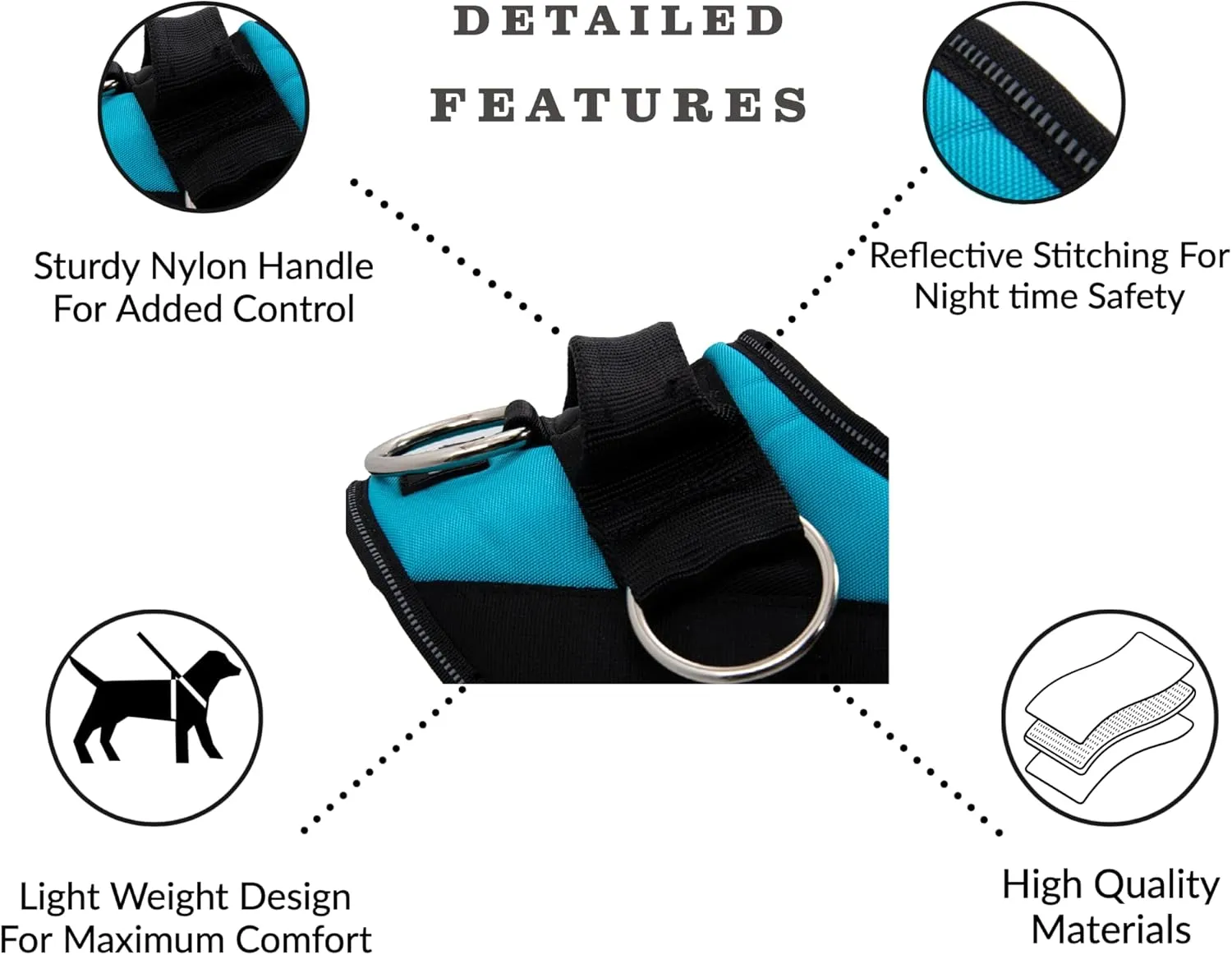 ShawnCo Essential Dog Harness, No-Pull Pet Vest with 3 Leash Clips, No Choke, Reflective, Adjustable and Padded, for Easy Walking and Training for Small, Medium and Large Dogs (Orchid, S)