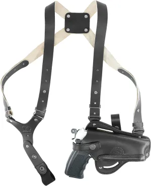 Shoulder Holsters, Leather Vertical and Horizontal Shoulder & Belt Adjustable Concealed Carry Holster, Fits Glock 17 19 22 23 26 27