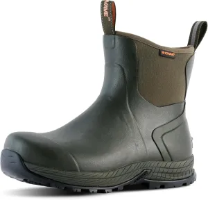 Showave Men's Rain Boots Waterproof Excursion Rubber Boots Insulated Mud Booties for Trekking Gardening Farming Camping Fishing and Chore Work
