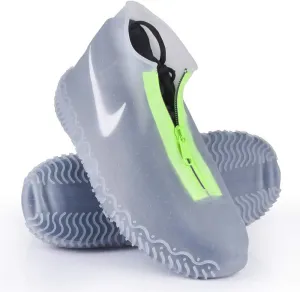 Silicone Waterproof Shoe Covers, Upgrade Reusable Overshoes with Zipper, Resistant Rain Boots Non-Slip Washable Protection for Women, Men (XL (Women 11-13, Men 9.5-13), White)