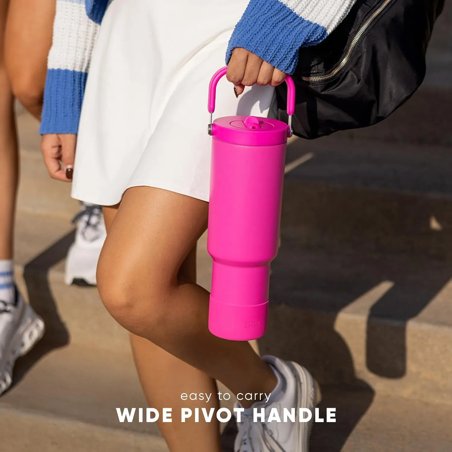 Simple Modern Trek Pivot | 40oz Flip Straw Tumbler with Handle | Water Bottle & Boot | Interchangeable Straw & Chug Lids | Insulated Stainless Steel Jug | Gym Sports Outdoors | Green Apple