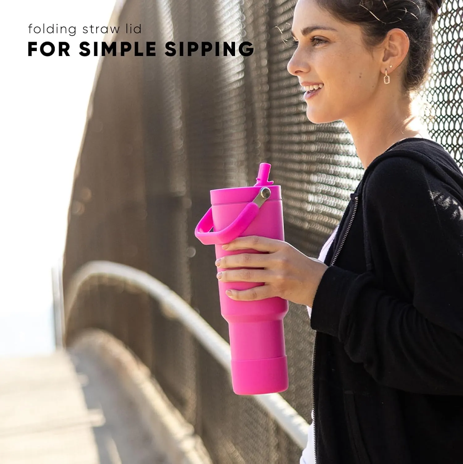 Simple Modern Trek Pivot | 40oz Flip Straw Tumbler with Handle | Water Bottle & Boot | Interchangeable Straw & Chug Lids | Insulated Stainless Steel Jug | Gym Sports Outdoors | Green Apple