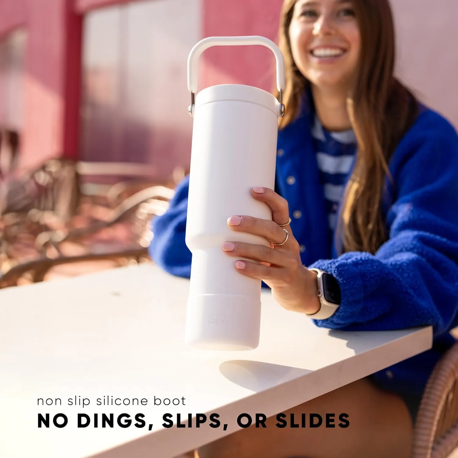 Simple Modern Trek Pivot | 40oz Flip Straw Tumbler with Handle | Water Bottle & Boot | Interchangeable Straw & Chug Lids | Insulated Stainless Steel Jug | Gym Sports Outdoors | Ice Gray