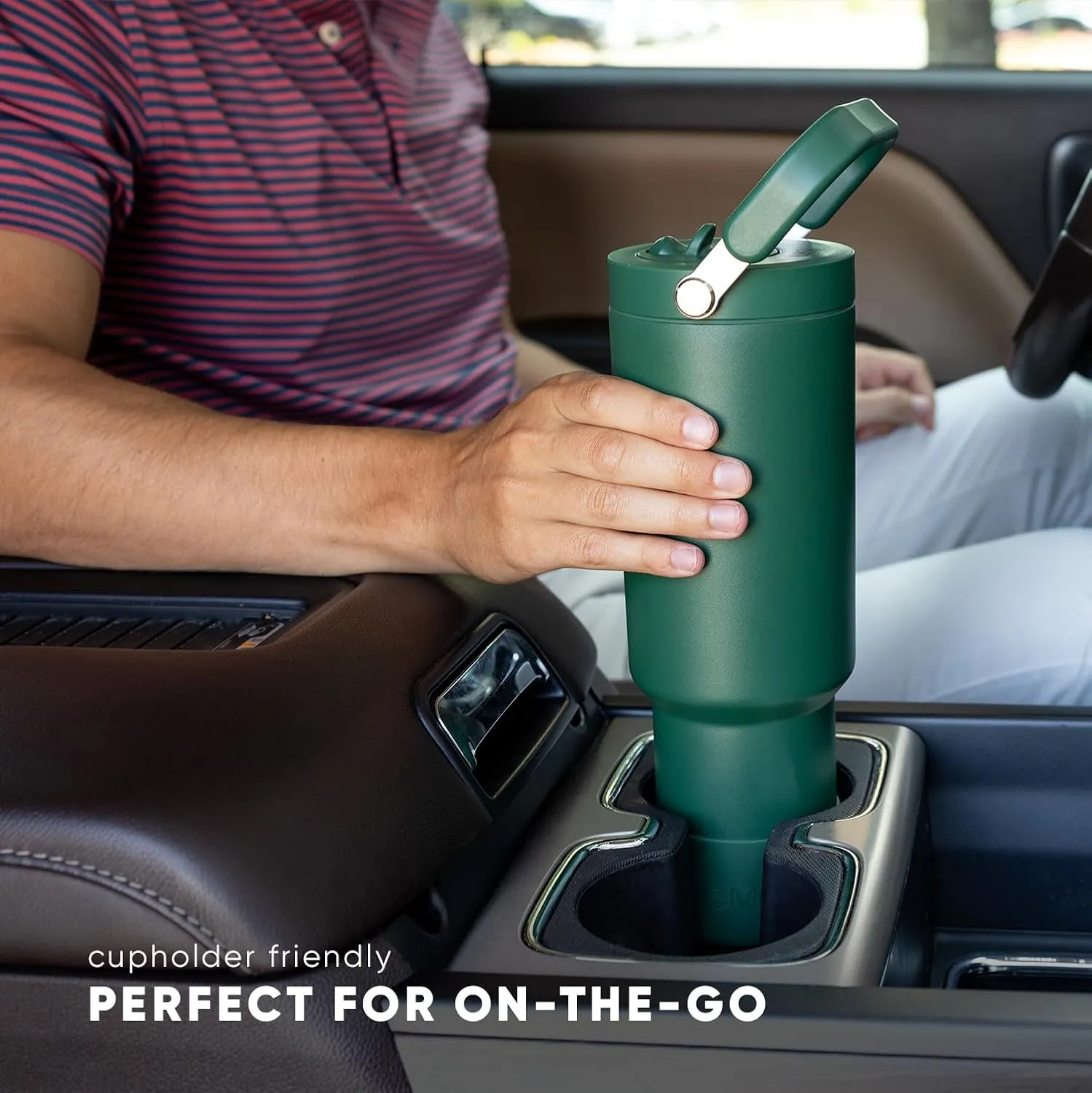 Simple Modern Trek Pivot | 40oz Flip Straw Tumbler with Handle | Water Bottle & Boot | Interchangeable Straw & Chug Lids | Insulated Stainless Steel Jug | Gym Sports Outdoors | Ice Gray