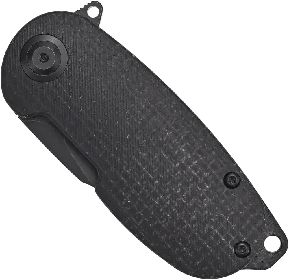 Sitivien ST150 Pocket Folding Knife,Sandvik 14C28N Black Stonewashed Blade with Micarta Handles EDC Tool Knifes for Outdoor Survival,Camping,Hiking,Hunting,Fishing(Black) … …