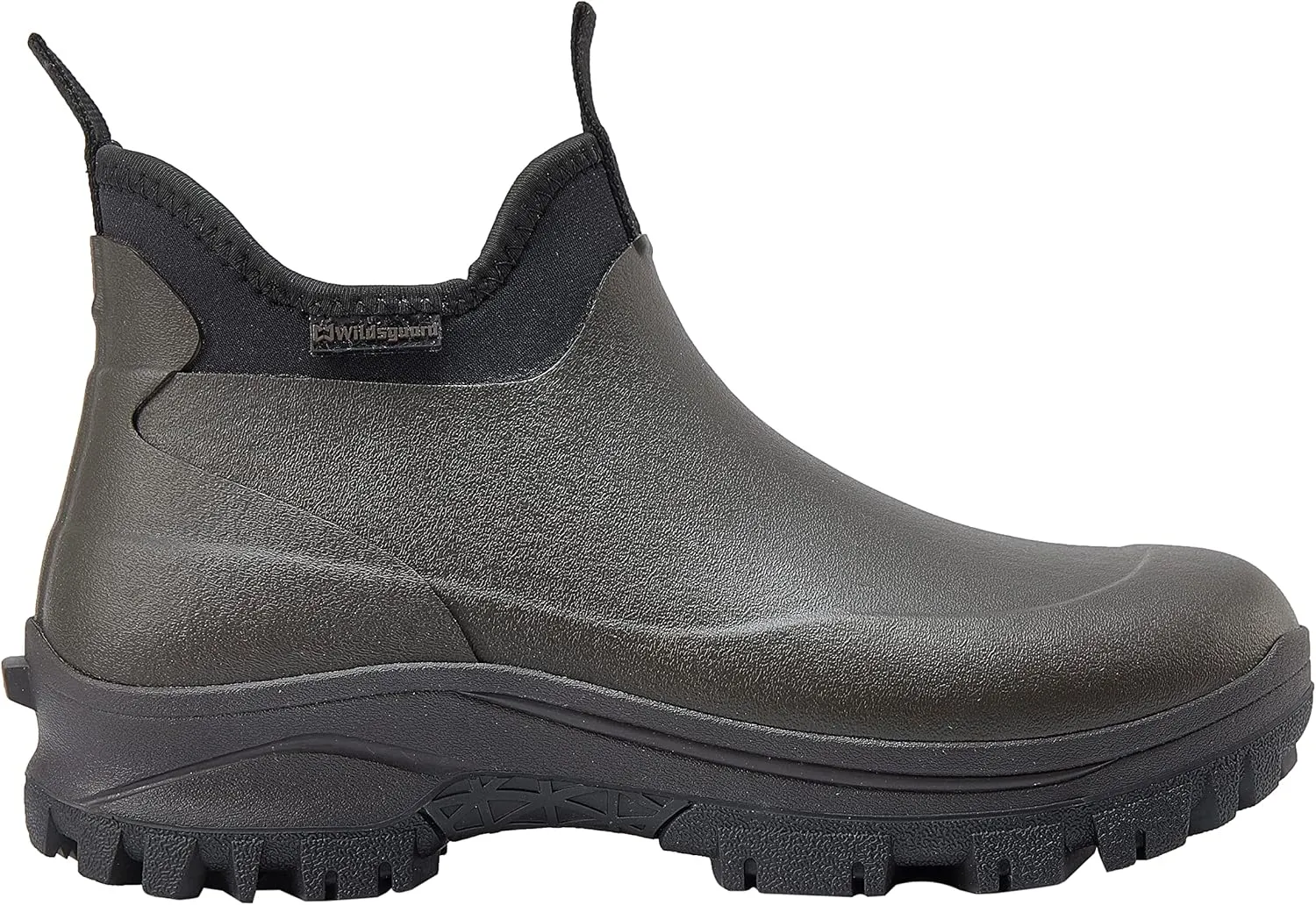Sludgy 6" 4mm Black | Insulated Waterproof Rubber Ankle Waterproof Shoes for Rain and Mud, Fishing, Hunting