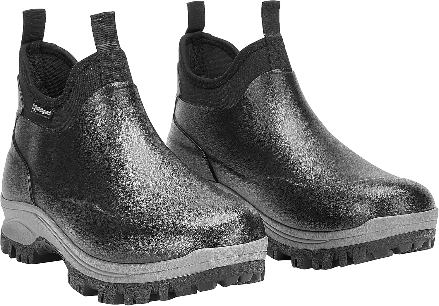 Sludgy 6" 4mm Black | Insulated Waterproof Rubber Ankle Waterproof Shoes for Rain and Mud, Fishing, Hunting