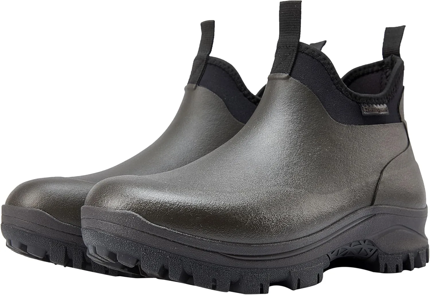 Sludgy 6" 4mm Black | Insulated Waterproof Rubber Ankle Waterproof Shoes for Rain and Mud, Fishing, Hunting