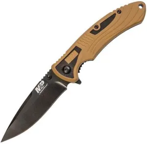 Smith & Wesson M&P M2.0 6.89in S.S Ultra-Glide Folding Knife with 2.75in Drop Point Blade and Aluminum Handle for Outdoor, Tactical, Survival and EDC