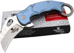 Snake Eye Tactical Extreme Heavy Duty Everyday Carry Ball Bearing Pivot Folding Liner Lock Pocket Knife Ideal for Recreational Work Hiking Camping (Blue)