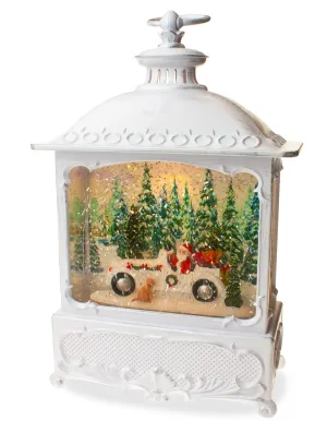 Snowtime Water Spinner Lantern - Santa