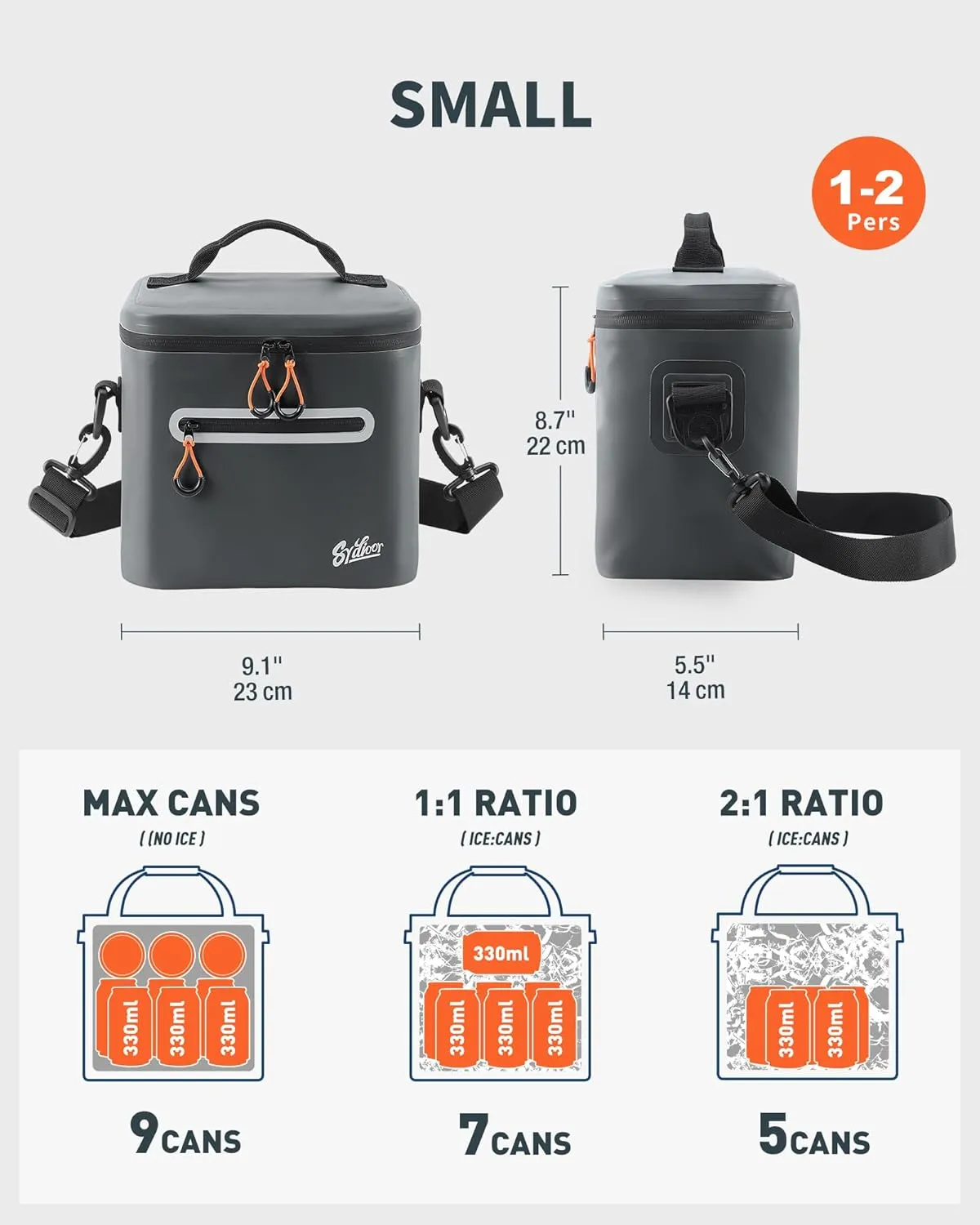 Soft-Sided Cooler Bag, 7/16/30 Can Portable Ice Chest Box, Waterproof, Leak-Proof, Insulated Cooler for Lunch, Beach, Drink, Beverage, Travel, Camping, Picnic