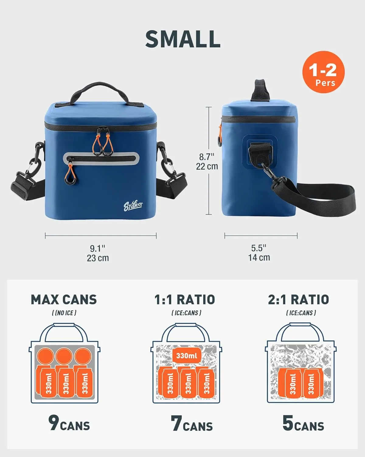 Soft-Sided Cooler Bag, 7/16/30 Can Portable Ice Chest Box, Waterproof, Leak-Proof, Insulated Cooler for Lunch, Beach, Drink, Beverage, Travel, Camping, Picnic