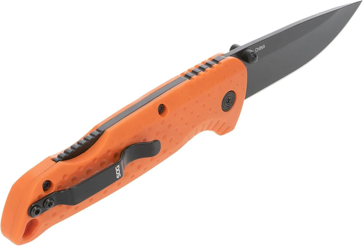 SOG Adventurer LB 3" Lightweight Portable Outdoor Folding Knife | CRYO 5CR15MOV Steel | GRN Handle | Lock-Back Mechanism