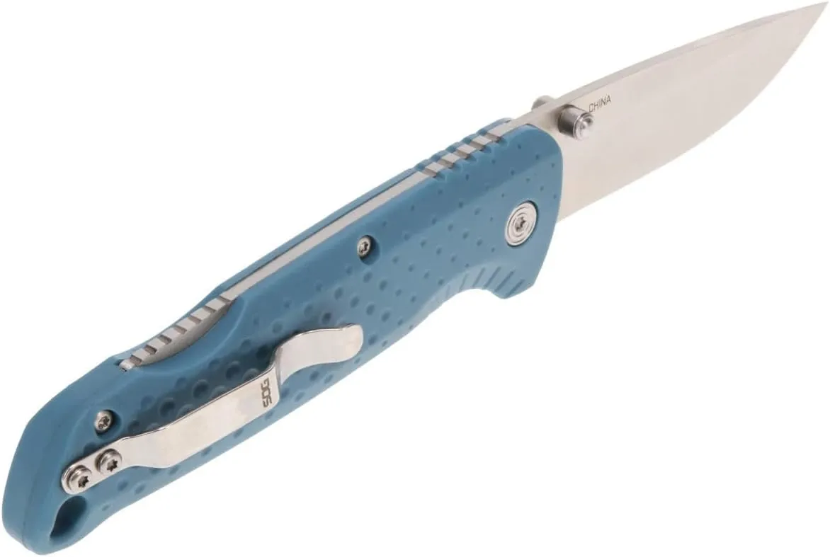 SOG Adventurer LB 3" Lightweight Portable Outdoor Folding Knife | CRYO 5CR15MOV Steel | GRN Handle | Lock-Back Mechanism