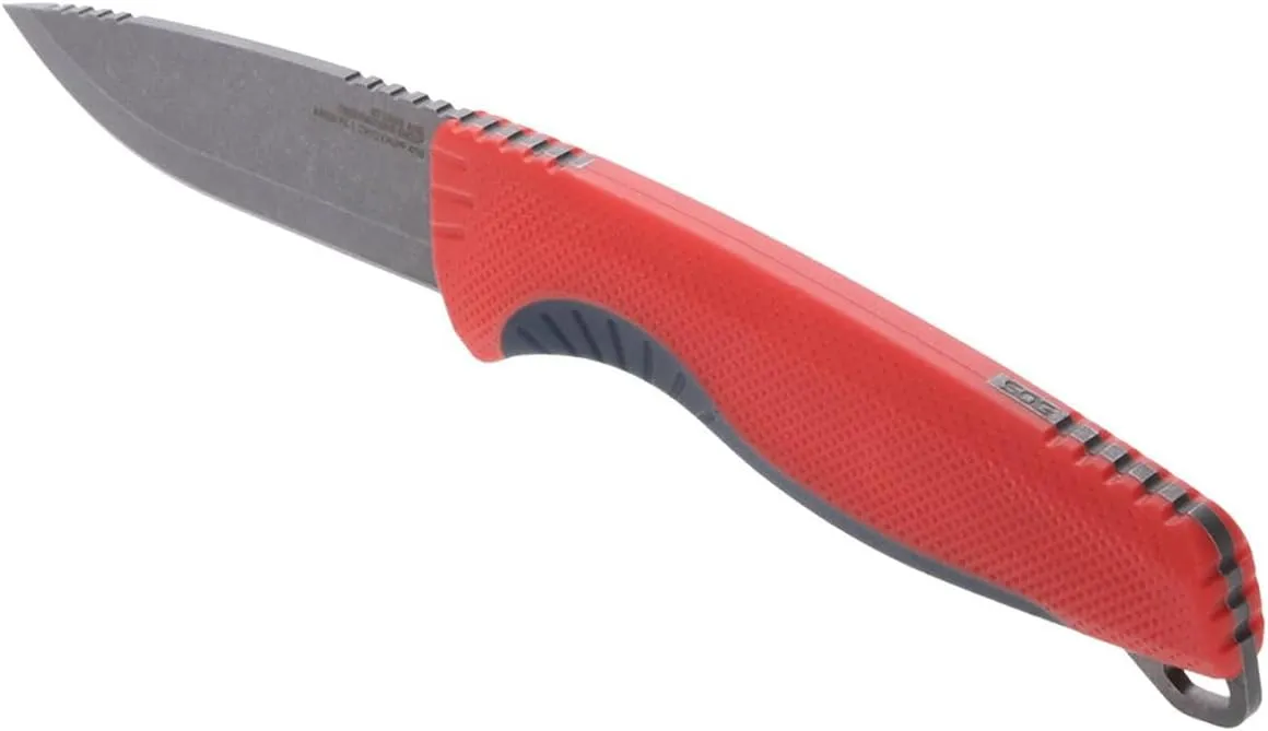 SOG Aegis FX Corrosion-Resistant Outdoor Survival Fixed Blade Knife | CRYO 4116 Krupps Steel | GRN Rubber Handle | UMS Sheath