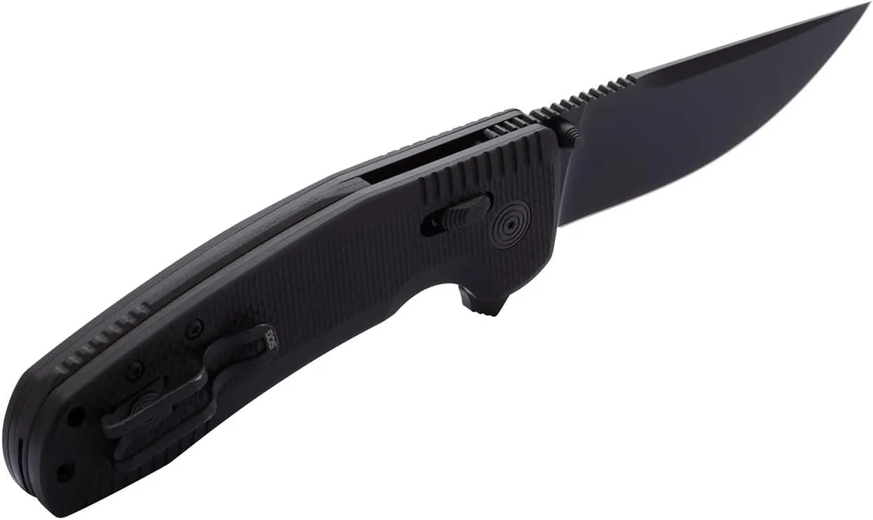SOG TAC XR Professional Folding Knife | 3.4" D2 Tool Steel Blade & Ultra-Grip G10 Handle | Single-Handed Ambidextrous Use