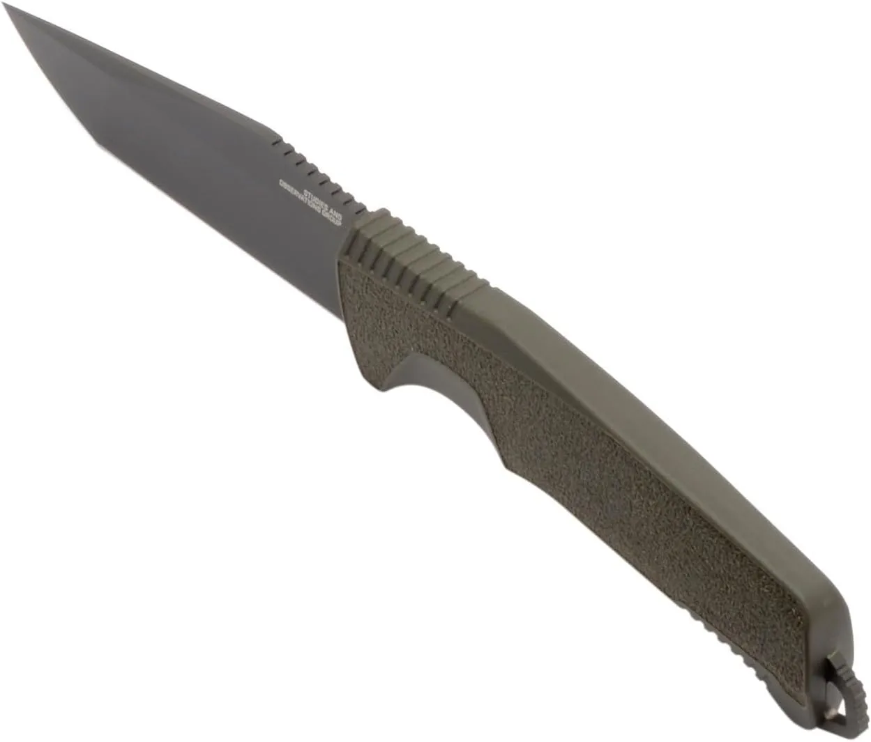 SOG Trident FX Straight Edge Fixed Blade Full-Tang Tanto Knife | CRYO 4116 Steel | GRN Grip | UMS Compatible Sheath