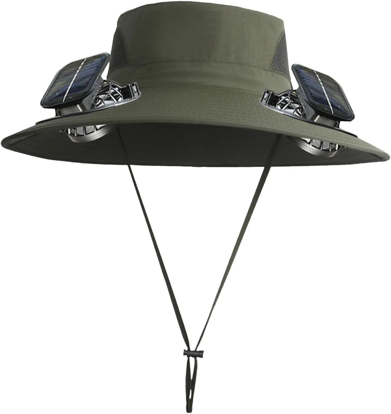 Solar Powered Fan Hat for Men & Women Wide Brim Sun Protection with Built-in Fans UPF 50   Outdoor Fishing & Beach Hats