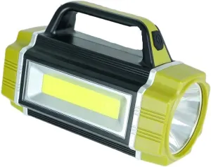 Solar Powered Rechargeable LED Flashlight High Brightness Outdoor Spotlight Portable Camping Lantern Compact Design for Home and Emergency Use