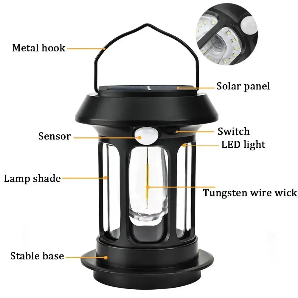 Solar Rechargeable Portable Camping Lantern Light