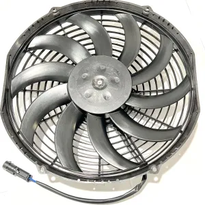 SPAL 30101529 12" 12V High-Performance Puller Fan – 1226 CFM, Curved Blades, Sealed Weather Pack Connector – Replacement for Thermo King 78-1201, Tripac APU Evolution Radiator Condenser