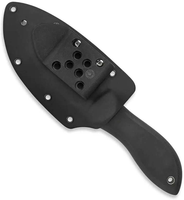 Spyderco 3.92" Plain Fixed Blade Black Handle Pocket Knife (FB01P)