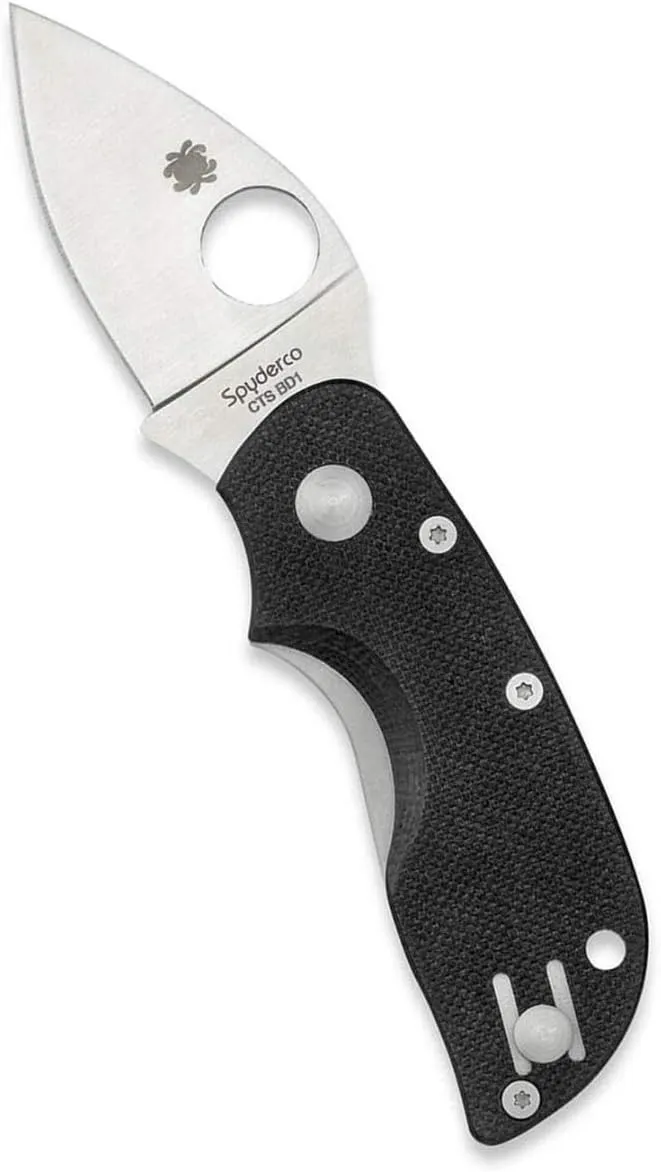 Spyderco Chicago Value Knife with 2" CTS BD1N Stainless Steel and Durable Black G-10 Handle - PlainEdge - C130GP
